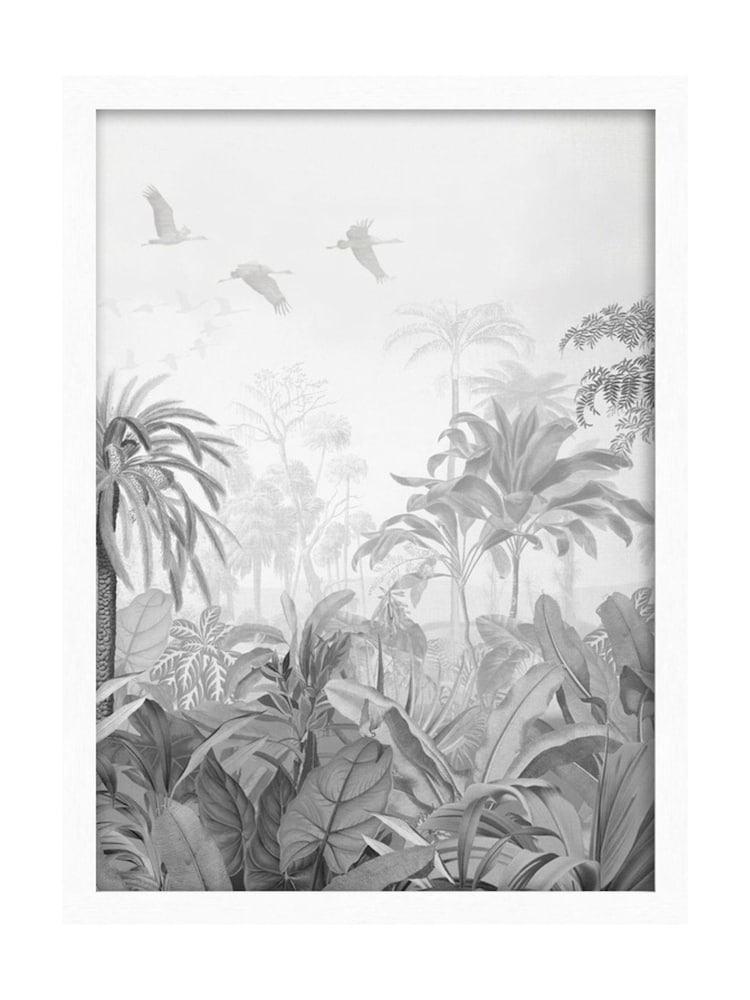 Graham & Brown Multicolour Paradise Jungle Mono White Frame - Image 2 of 4