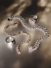 The Diamond Store White 8 Inch Havana Lab Men Diamond Box Set Bracelet 0.85ct in 18K Gold Vermeil - Image 1 of 8