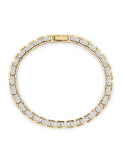 The Diamond Store White 8 Inch Havana Lab Men Diamond Box Set Bracelet 0.85ct in 18K Gold Vermeil - Image 7 of 8