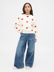 Alb - Hanorac Gap VintageSoft Dolman (4-13ani) - Imaginea 3 din 5