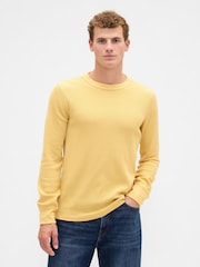 Amarillo - Gap Waffle Knit Camiseta Crewneck - Imagen 1 de 5