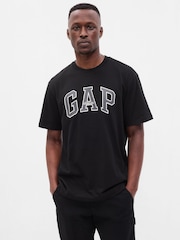 Negro - Camiseta de manga corta con logotipo en arco de Gap - Imagen 1 de 1
