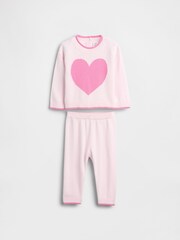 Gap Pink Heart Jumper Set (0-24mths) - Image 1 of 2