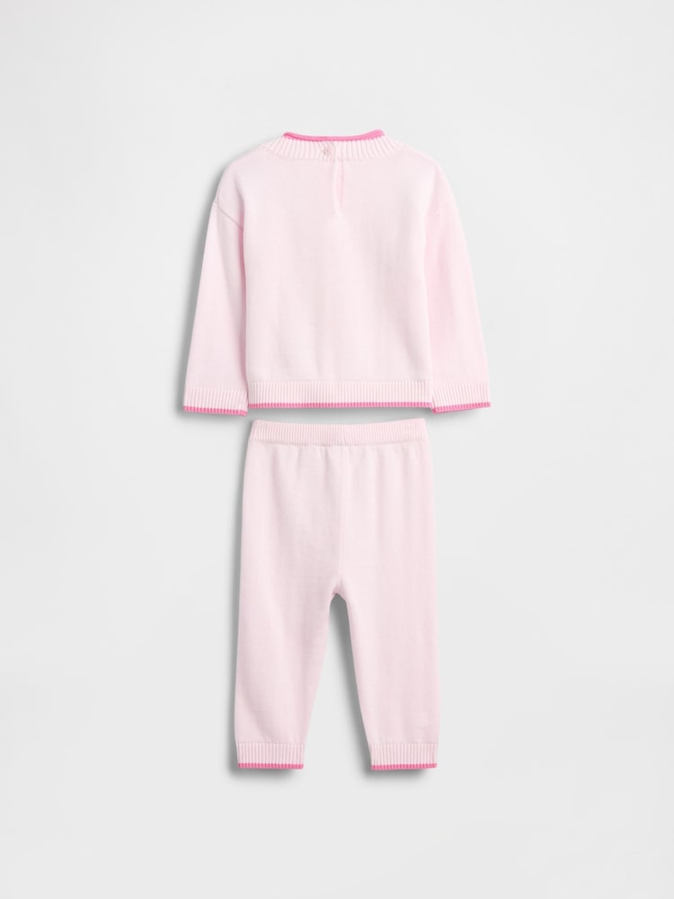 Gap Pink Heart Jumper Set (0-24mths) - Image 2 of 2