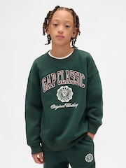 zelena - Gap pulover z logotipom VintageSoft (4-13let) (4-13let) - Slika 1 iz 5
