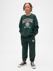 zelena - Gap pulover z logotipom VintageSoft (4-13let) (4-13let) - Slika 3 iz 5