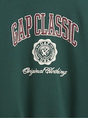 zelena - Gap pulover z logotipom VintageSoft (4-13let) (4-13let) - Slika 5 iz 5