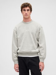 Gap Grey Vintage Soft Oversized Logo Sweatshirt - Image 1 of 4