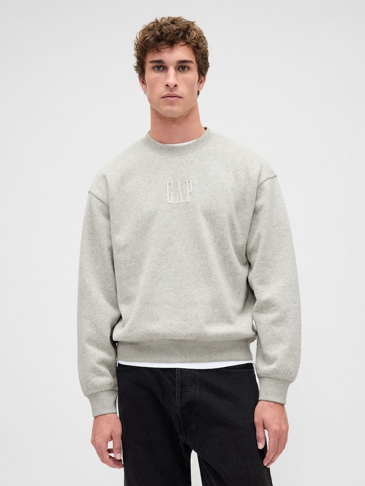 Gap Grey Vintage Soft Oversized Logo Sweatshirt - Image 1 of 4