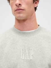 Gap Grey Vintage Soft Oversized Logo Sweatshirt - Image 4 of 4
