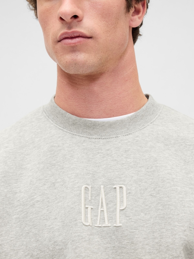 Gap Grey Vintage Soft Oversized Logo Sweatshirt - Image 4 of 4