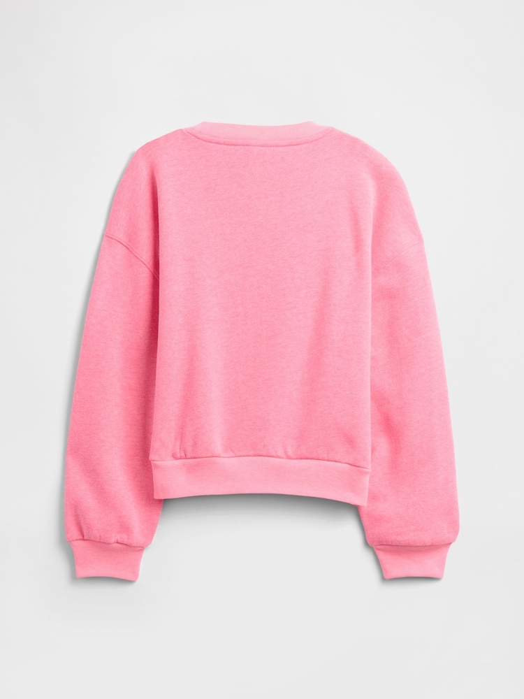 Gap Pink Oversized Graphic Sweatshirt (4-13yrs) - Image 2 of 3