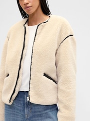Gap Cream Relaxed Sherpa Jacket - Image 4 of 5
