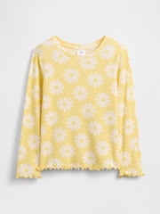 Gap Yellow Ribbed Print T-Shirt (6mths-5yrs) - Image 1 of 3