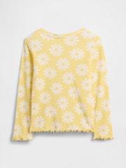 Gap Yellow Ribbed Print T-Shirt (6mths-5yrs) - Image 2 of 3