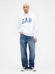 Gap White London Arch Logo Hoodie - Image 3 of 4