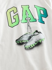 Gap White Football Boots Logo Long Sleeve T-Shirt (4-13yrs) - Image 3 of 4