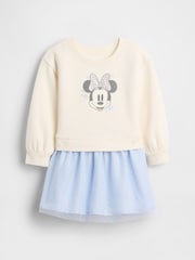 Gap White Minnie Mouse VintageSoft Sweatshirt Dress (6mths-5yrs) - Image 2 of 4