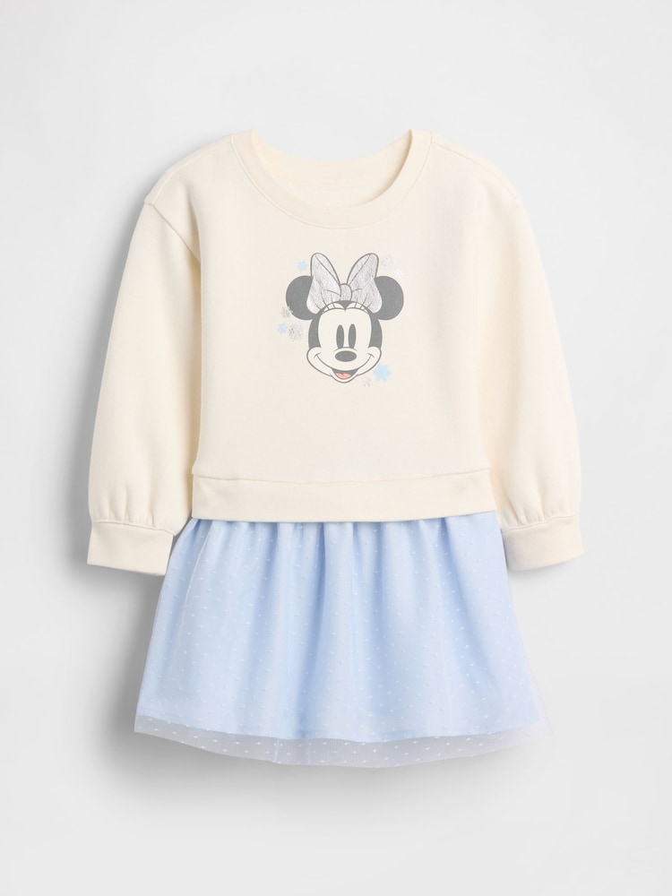 Gap White Minnie Mouse VintageSoft Sweatshirt Dress (6mths-5yrs) - Image 2 of 4 Gap White Minnie Mouse VintageSoft Sweatshirt Dress (6mths-5yrs) - Image 2 of 4