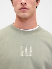 Gap Green Vintage Soft Oversized Logo Sweatshirt - Image 4 of 4