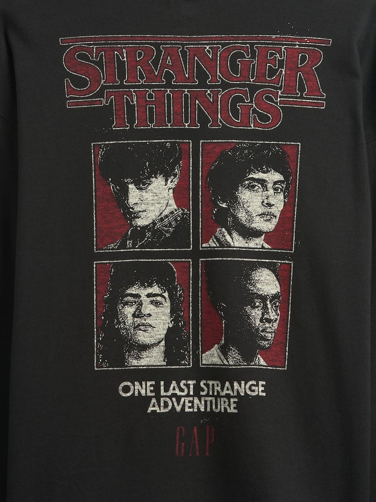 Gap Black Stranger Things Long Sleeve Graphic T-Shirt (4-13yrs) - Image 4 of 4 Gap Black Stranger Things Long Sleeve Graphic T-Shirt (4-13yrs) - Image 4 of 4
