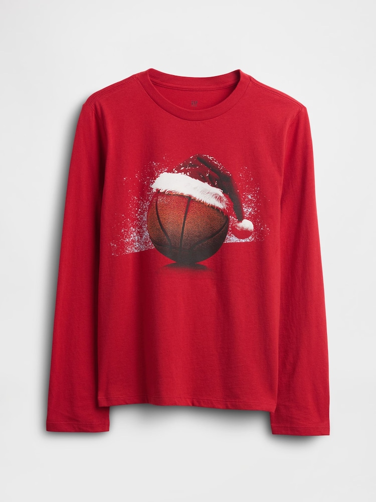 Gap Red Graphic T-Shirt (4-13yrs) (4-13yrs) - Image 1 of 3 Gap Red Graphic T-Shirt (4-13yrs) (4-13yrs) - Image 1 of 3