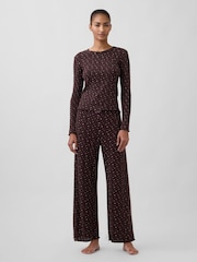 Gap Brown Pointelle Pyjama Bottoms - Image 4 of 5