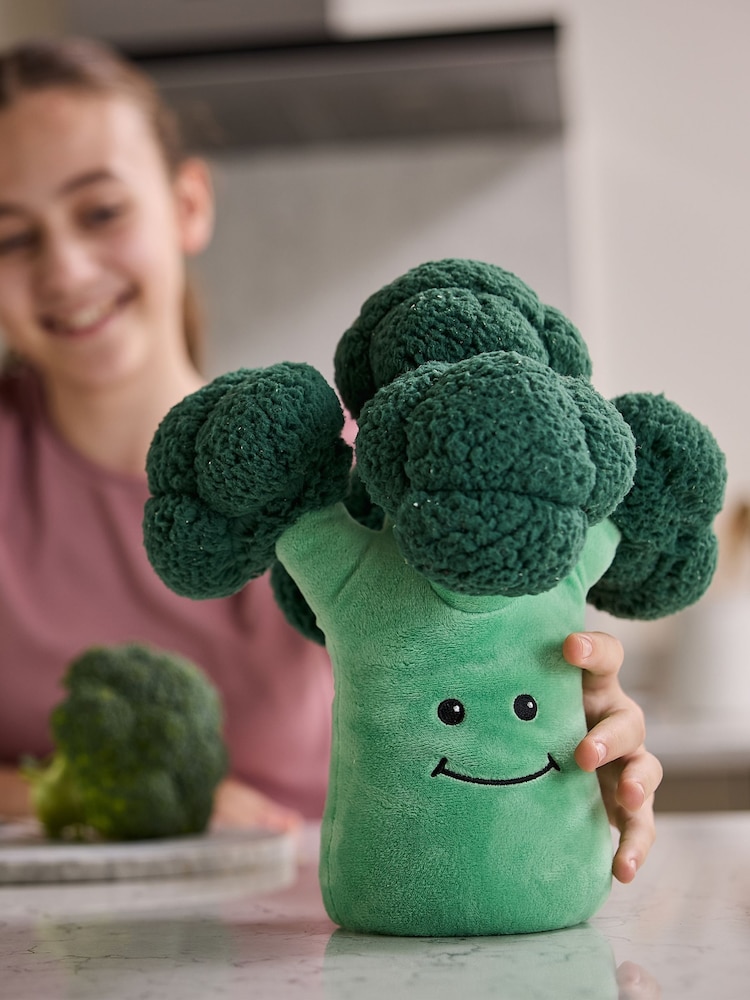 Warmies Green Large Brocolli Fully Heatable Plush Toy - Image 1 of 4 Warmies Green Large Brocolli Fully Heatable Plush Toy - Image 1 of 4