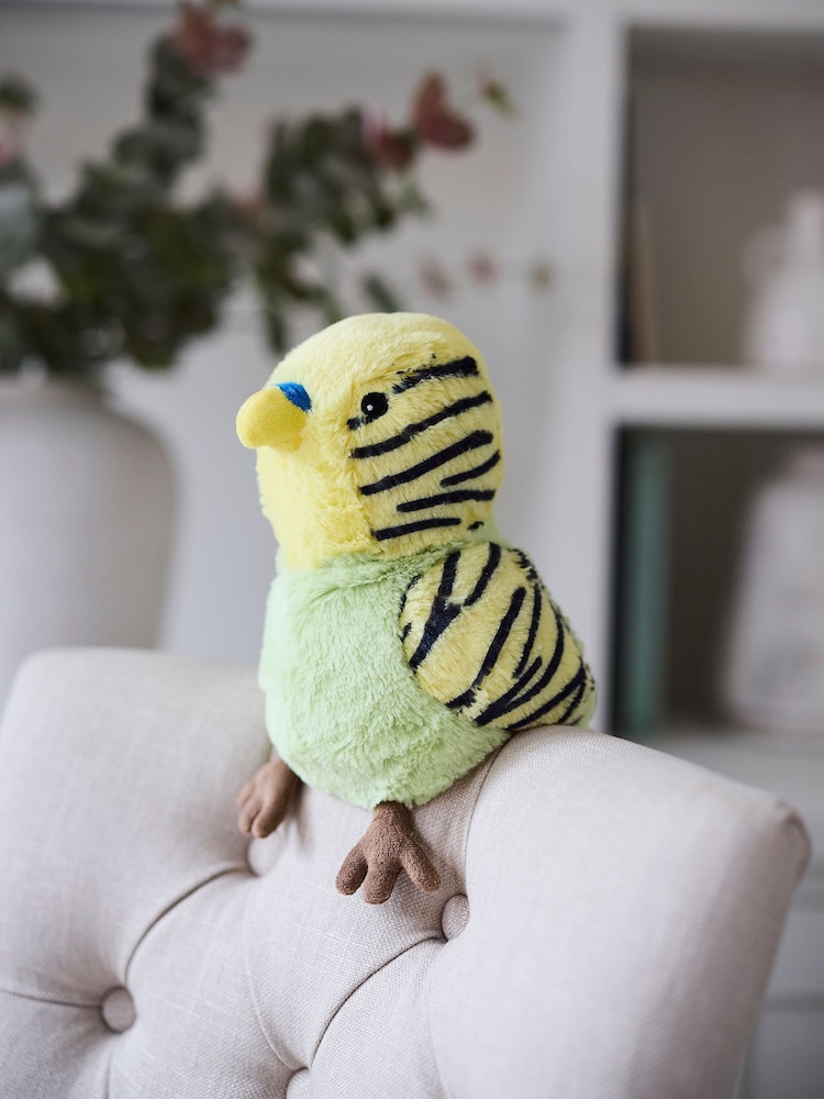 Warmies Yellow Large Budgie Fully Heatable Plush Toy - Image 1 of 4 Warmies Yellow Large Budgie Fully Heatable Plush Toy - Image 1 of 4
