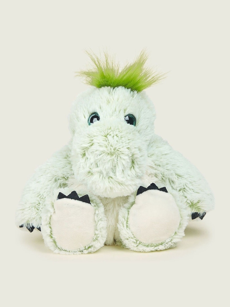 Warmies Green Large Marshmallow Dinosaur Fully Heatable Toy - Image 2 of 4 Warmies Green Large Marshmallow Dinosaur Fully Heatable Toy - Image 2 of 4