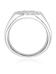 The Diamond Store White Men's 0.07ct Round Cut Lab Diamond Signet Ring in Sterling Silver - Image 3 of 6
