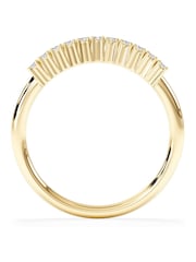 The Diamond Store Gold Twilight 0.15ct Round Cut Lab Diamond Half Eternity Ring 9K in 18K Gold Vermeil - Image 1 of 7
