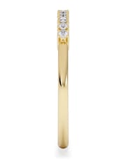 The Diamond Store Gold Twilight 0.15ct Round Cut Lab Diamond Half Eternity Ring 9K in 18K Gold Vermeil - Image 7 of 7
