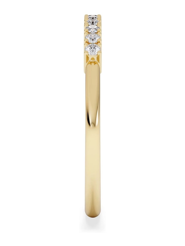 The Diamond Store Gold Twilight 0.15ct Round Cut Lab Diamond Half Eternity Ring 9K in 18K Gold Vermeil - Image 7 of 7 The Diamond Store Gold Twilight 0.15ct Round Cut Lab Diamond Half Eternity Ring 9K in 18K Gold Vermeil - Image 7 of 7