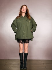 Rockett St George Khaki Green Utility Style Jacket - Image 2 of 12