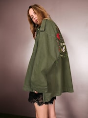 Rockett St George Khaki Green Utility Style Jacket - Image 4 of 12