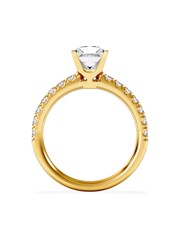 The Diamond Store Silver/Gold Katerina 1.55ct Princess Cut Lab Diamond Solitaire Engagement Ring in 9K Gold - Image 1 of 5