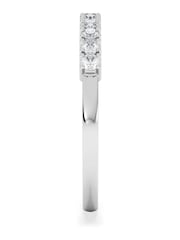 The Diamond Store White Twilight 0.30ct Round Cut Lab Diamond Half Band Eternity Ring in Sterling Silver - Image 4 of 7