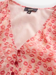 Rockett St George Pink Lips Printed V-Neck Maxi Dress - Image 11 of 12