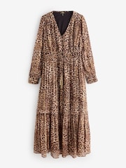 Rockett St George Animal Printed V-Neck Maxi Dress - Image 8 of 10