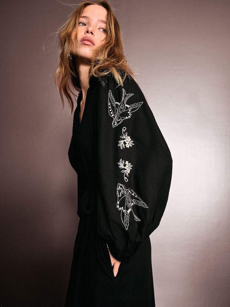 Rockett St George Swallow Embroidered Woven Dress - صورة 9 من 9