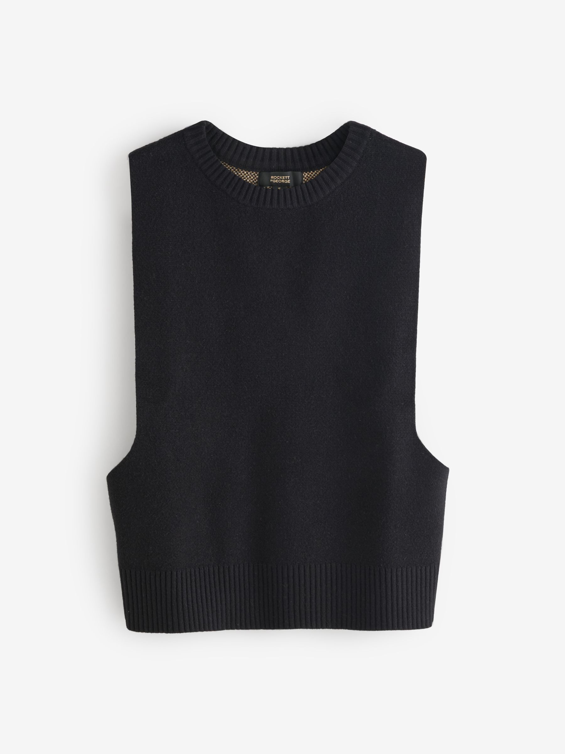 Buy Rockett St George Black Rebel of Love Knitted Vest from the