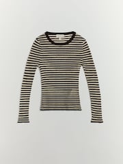 BHOEM Striped Fine Knit Brown/Yellow Top - Image 5 of 5