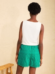 Love & Roses Green Broderie Shorts - Image 3 of 4