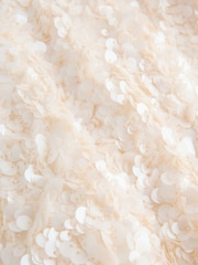 White Sequin Bandeau Sequin Mini Occasion Dress - Image 10 of 10