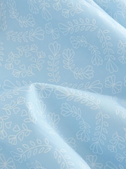 Blue Floral Print Bandeau Shirred Body Midi Occasion Dress - Image 2 of 3