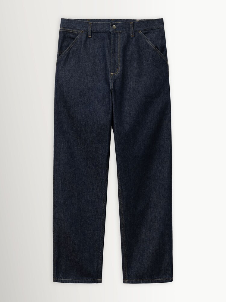 Carhartt WIP Blue Single Knee Denim Jeans - Image 1 of 2 Carhartt WIP Blue Single Knee Denim Jeans - Image 1 of 2