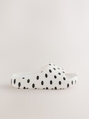 White/Black Polka Dot Sliders - Image 2 of 6