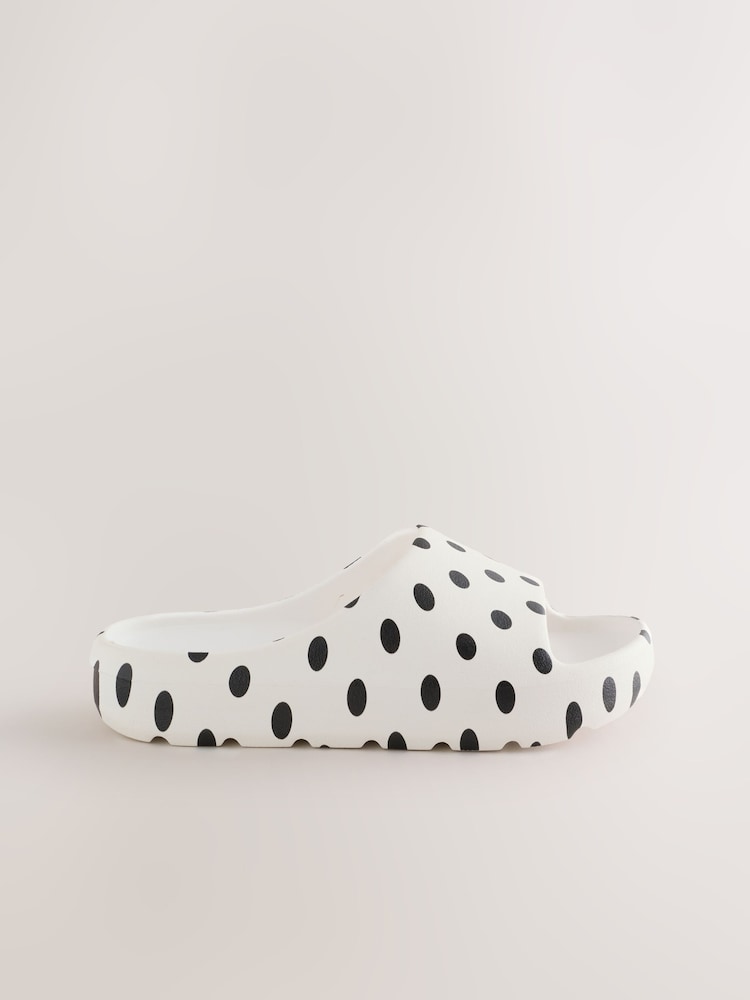 White/Black Polka Dot Sliders - Image 2 of 6