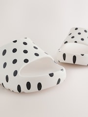 White/Black Polka Dot Sliders - Image 5 of 6